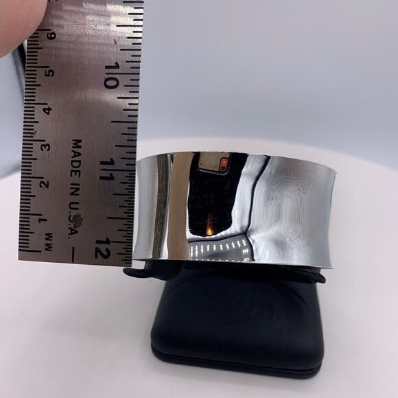 Cuff bracelet , stamped solid 925 silver, mirror finish,1 inch width, new - Picture 5 of 16